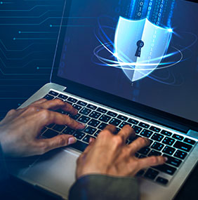 Cybersecurity analyst monitoring network security